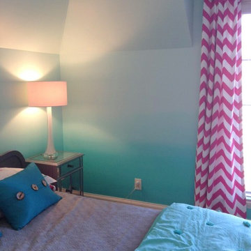 Aqua Ombre Teen's Bedroom