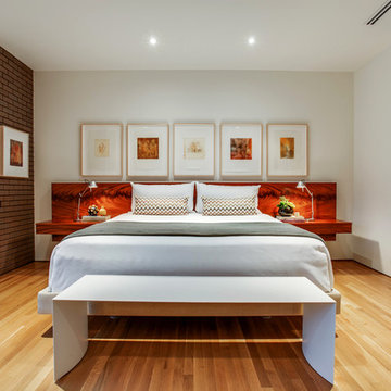 Art-Centric Modern Master Bedroom