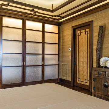 Asian Inspired Retreat in Palm Beach - Custom Bamboo Doors and Glass Doors
