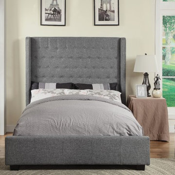 astoria queen size bed in grey