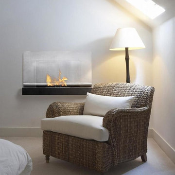 Ater Black Wall Mounted Ethanol Fireplace