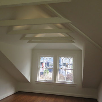 Attic bedroom in historic home