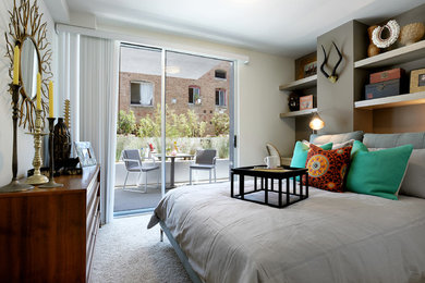 Inspiration for a contemporary bedroom remodel in Los Angeles