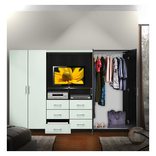 Aventa TV Wardrobe Wall Unit - Free Standing Bedroom TV Unit - Contemporary  - Bedroom - New York - by Contempo Space | Houzz UK