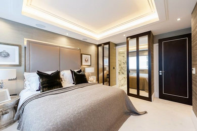 Design ideas for a classic bedroom in London.