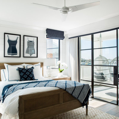 Bedroom - coastal bedroom idea in Orange County