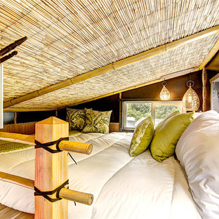Idee per una piccola camera da letto stile loft etnica