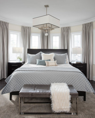 Transitional Bedroom by Kate + Co Design Inc.