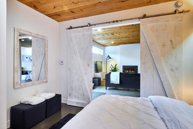 トロントにある北欧スタイルのおしゃれな寝室のインテリア