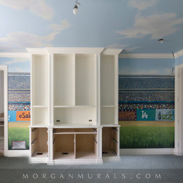 Baseball Wall Mural of Dodgers Stadium