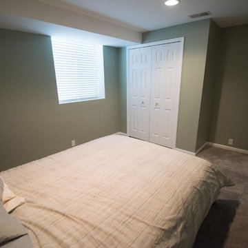 Basement Bedroom with Closet