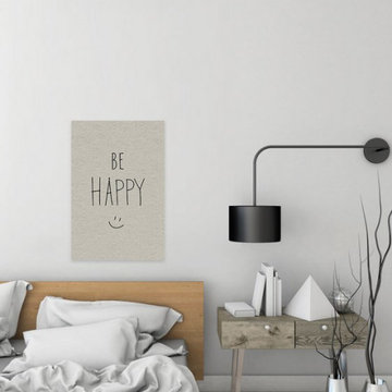 "Be Happy III" Painting Print on Wrapped Canvas