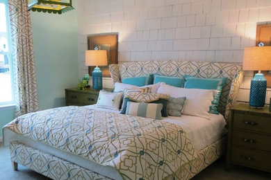 ワシントンD.C.にあるビーチスタイルのおしゃれな寝室のインテリア