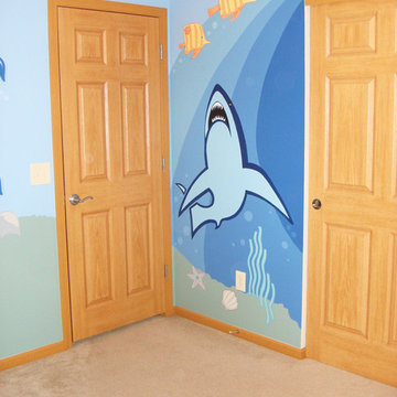 Beach Themed Boys Room Mural
