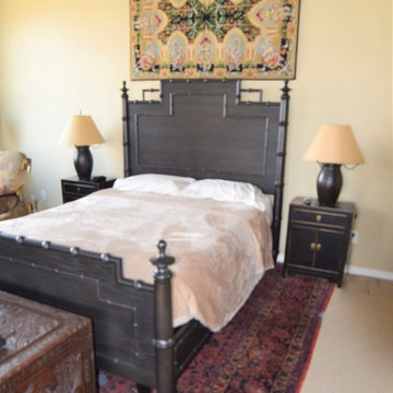 Bedding brings warmth to loft bedroom