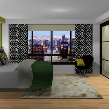 Bedroom 3D visualisation, New York,NY