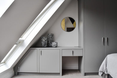 This is an example of a modern bedroom in West Midlands.