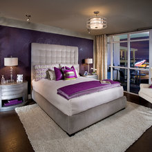 purple gray bedroom