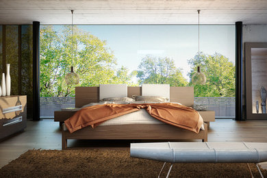 Inspiration for a modern bedroom remodel in Los Angeles