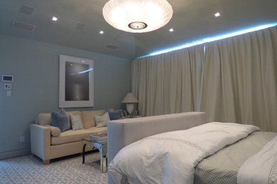 Design ideas for a contemporary bedroom in Dallas.