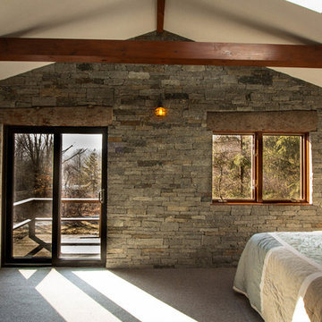 Bedroom stone wall