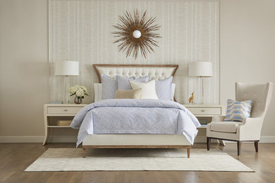 Example of a transitional bedroom design in Seattle