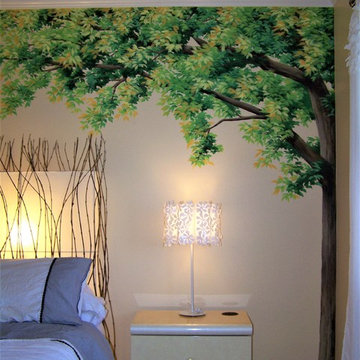 Bedroom tree mural