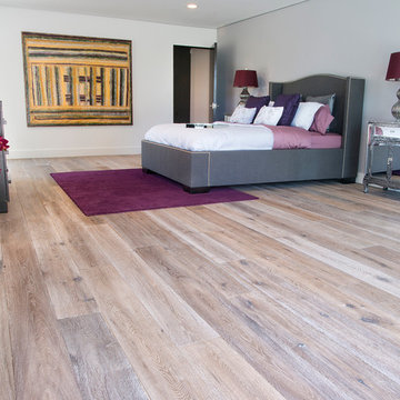 Bedroom with Deep Smoked Oak Flooring in Woodland Hills