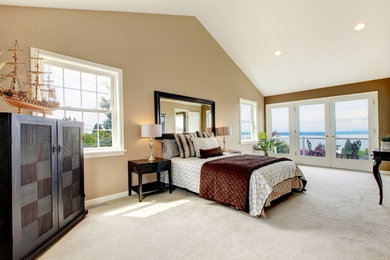 Inspiration for a mid-sized carpeted bedroom remodel in Philadelphia