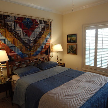 Bedroom with quilt