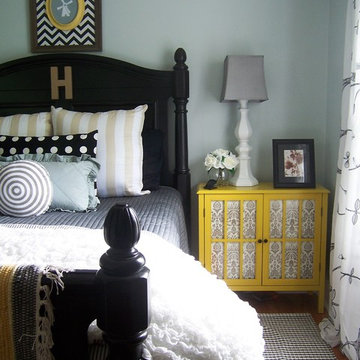 Bedroom with Yellow Accents