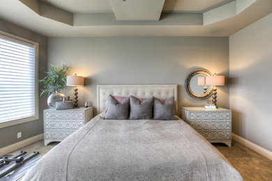 Inspiration for a contemporary bedroom remodel in Omaha