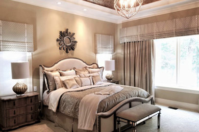 Example of a transitional bedroom design