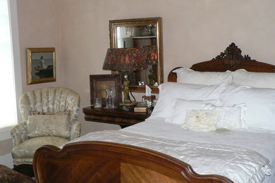 Foto på ett vintage sovrum