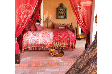 Example of an eclectic bedroom design in Albuquerque