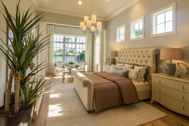 Contemporary master bedroom in Tampa.