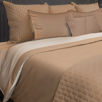 BedVoyage rayon from Bamboo Duvet Cover in Champagne/Ivory