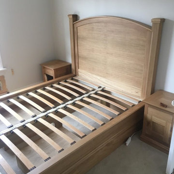 Bespoke Wooden Bed and Bedside Tables
