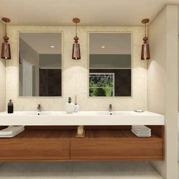 Big Bear House | Modern Rustic Cabin | Bathroom Design