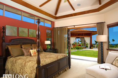 This is an example of a traditional bedroom in Hawaii.