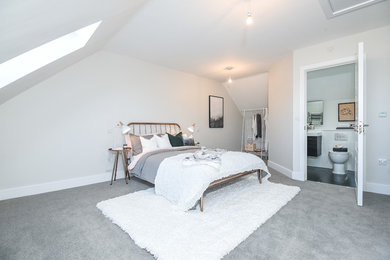 Photo of a contemporary bedroom in Kent.