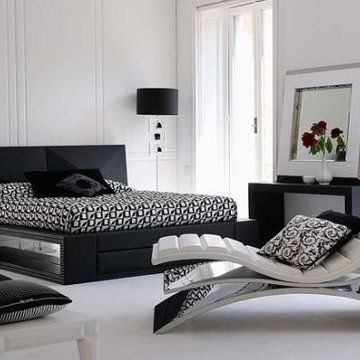 Black & White Contemporary Bedroom
