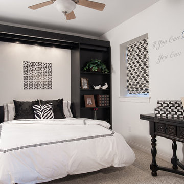 Black and White office/guest room