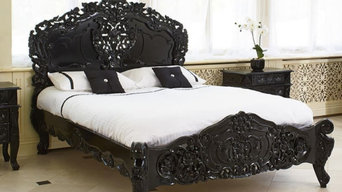 Black Rococo Bed