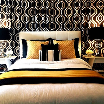 Black White Gold Bedrooms - Photos & Ideas | Houzz