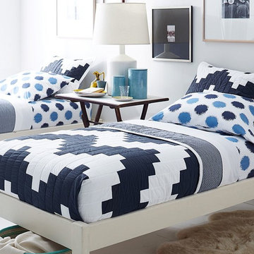 Blue and White Guest Room