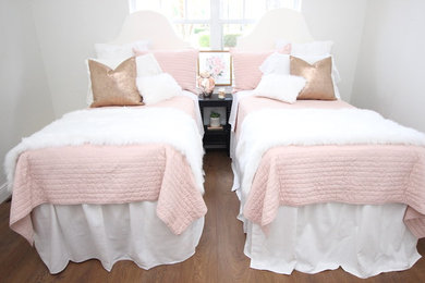Blush, Rose Gold, and Faux Fur Dorm Room Bedding