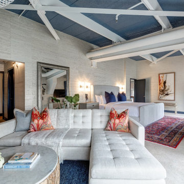 Boho chic master bedroom and sitting area