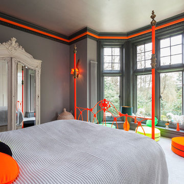 Burnt Orange Master Bedroom | Houzz