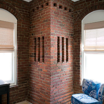 Bricked Chimney in Bedroom